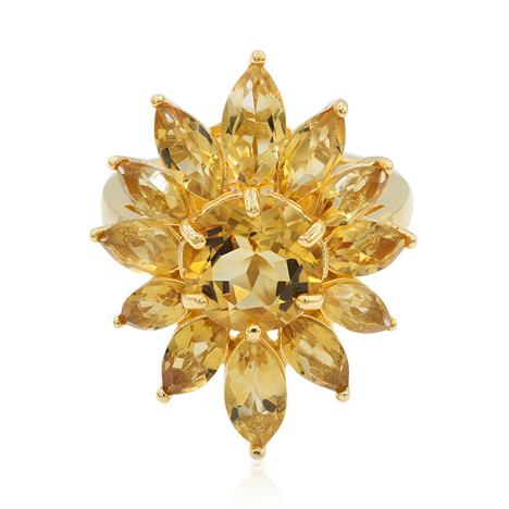 Bague en argent et Citrine