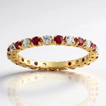 Anello in oro con Rubino Mozambico