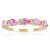Gouden ring met Ceylon roze saffieren