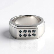 Bague en laiton et Diamant bleu I3 (Juwelo Style)