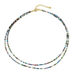 Edelstein-Silberhalskette