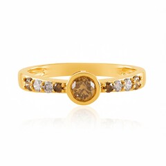 Anello in oro con Diamante Champagne I2 (KM by Juwelo)