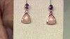 Pendientes en plata con Piedra de luna melocotón (KM by Juwelo)