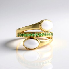 Anello in argento con Pietra di Luna Bianca