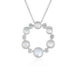 Blauer Mondstein-Silberhalskette (KM by Juwelo)