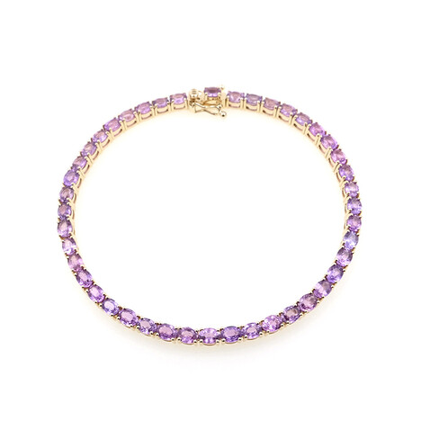 Gouden armband met Onverhitte Purper Saffieren