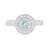Anillo en plata con Topacio azul cielo