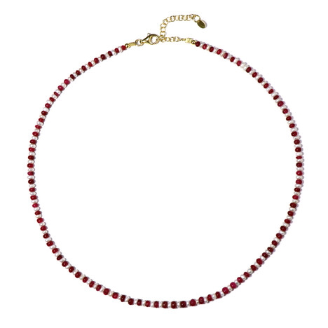 Edelstein-Silberhalskette