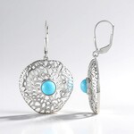 Orecchini in argento con Turchese Sleeping Beauty (MONOSONO COLLECTION)