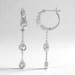 Orecchini in argento con Topazio Bianco
