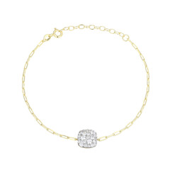 Zilveren armband met een zirkoon (Adela Silber)