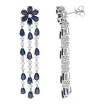 Pendientes en oro con Zafiro azul Ceylon (CIRARI)