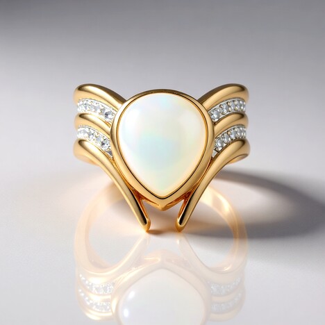 Anello in oro con Opale di Welo (SUHANA)