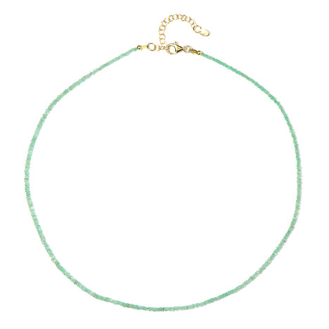 Russischer Smaragd-Silberhalskette