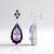 Orecchini in argento con Ametista Rose de France (Dallas Prince Designs)