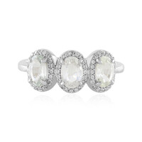 Anello in argento con Zaffiro Bianco