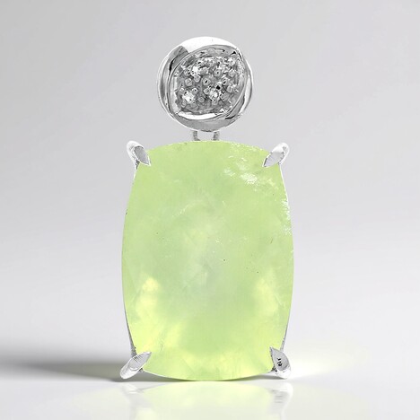 Ciondolo in argento con Prehnite