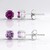 Pendientes en plata con Rodolita