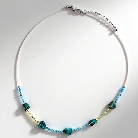 Collana con Apatite Blu