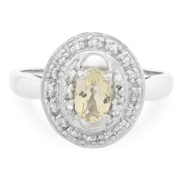 Anello in argento con Citrino