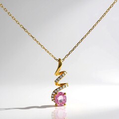 Collana in oro con Zaffiro Rosa (CIRARI)