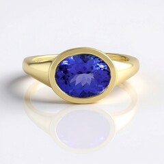 Anello in oro con Tanzanite AAA