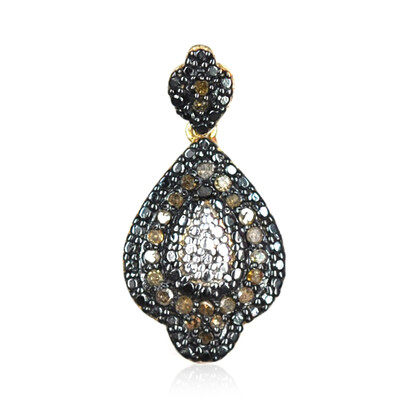 Ciondolo in argento con Diamante Cognac PK