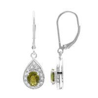 Boucles d'oreilles en argent et Tourmaline cuprifère