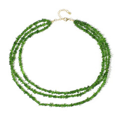 Collana in argento con Diopside Russo