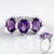 Anello in argento con Ametista Zambiana