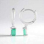 Orecchini in argento con Smeraldo Socoto
