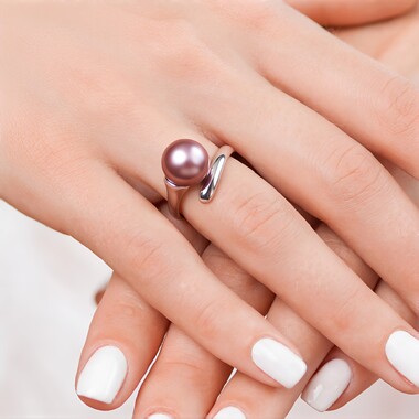 Bague en argent et Perle Ming (TPC)