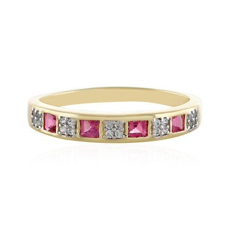 Brasilianischer Pinkfarbener Turmalin-Goldring (Adela Gold)