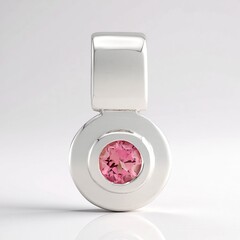Ciondolo in argento con Tormalina Rosa Brasiliana (Pallanova)