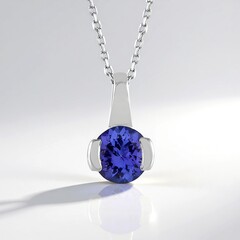 Collana in oro con Tanzanite AAA