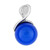 Zilveren hanger met een Blauwe Colombiaanse Barnsteen (dagen)