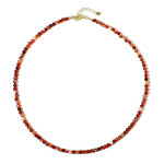 Zilveren halsketting met een carneool