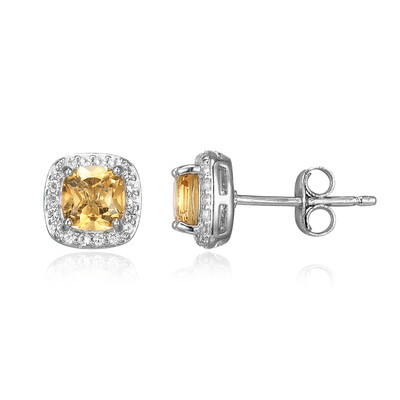 Boucles d'oreilles en argent et Citrine