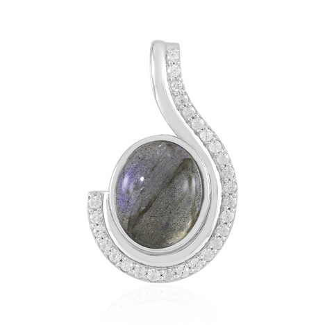 Zilveren hanger met een Blauwe Minary Labradoriet (KM by Juwelo)