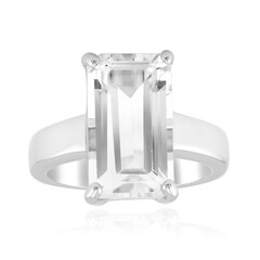 Bague en argent et Topaze blanche