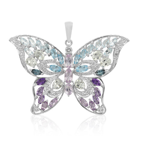 Edelstein-Silberanhänger