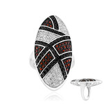 Bague en argent et Spinelle noir