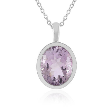 Lavendel-Amethyst-Silberhalskette