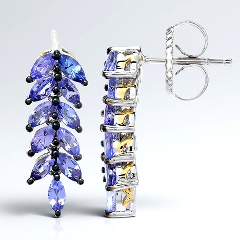 Orecchini in argento con Tanzanite (Gems en Vogue)