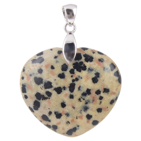 Zilveren hanger met een Dalmatiër Jaspis