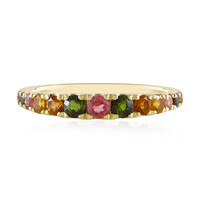 Gouden ring met Braziliaanse roze toermalijnen (de Melo)