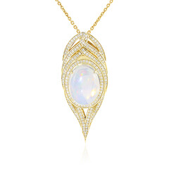 14K AAA Welo Opal Gold Necklace (de Melo)