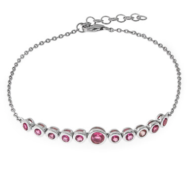 Bracelet en argent et Tourmaline rose