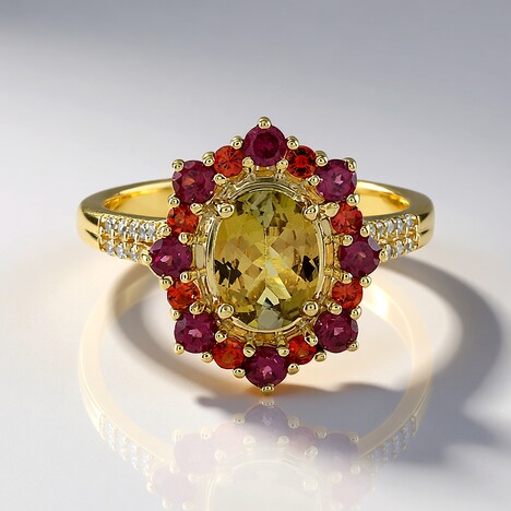 Anello in oro con Tanzanite Gialla (non riscaldata) (Adela Gold)