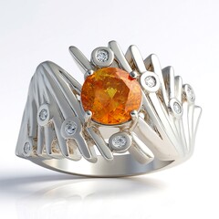 Anello in argento con Sfalerite (de Melo Essence)